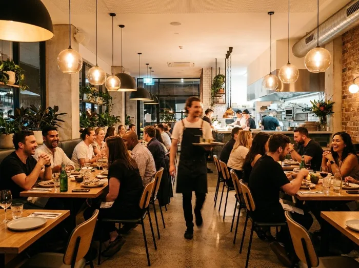 Packed restaurant driven by creator collaboration