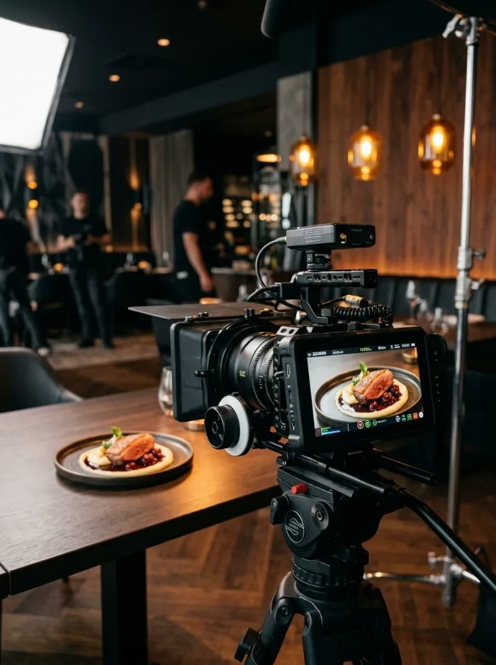 Cinematic food video visual